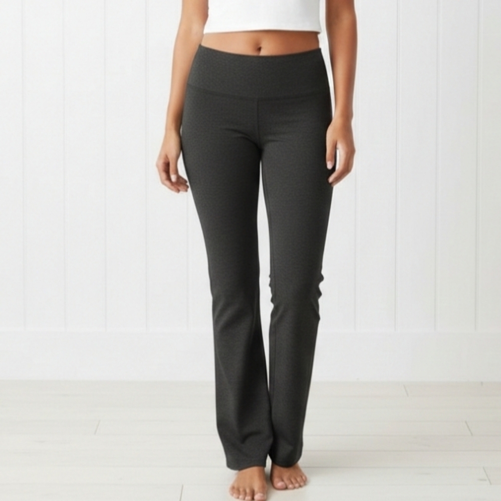 Prana Yoga Flare Pants Large Dark Gray Heathered